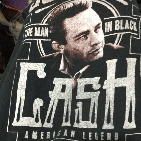 Johnny Cash T-shirt The Man in Black By Cash Black With Graphics  Medium - Picture 2 of 9